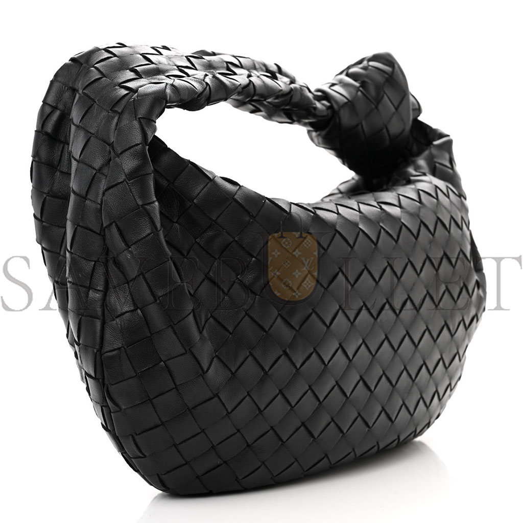 BOTTEGA VENETA NAPPA INTRECCIATO TEEN JODIE HOBO BLACK  (37*25*8cm)